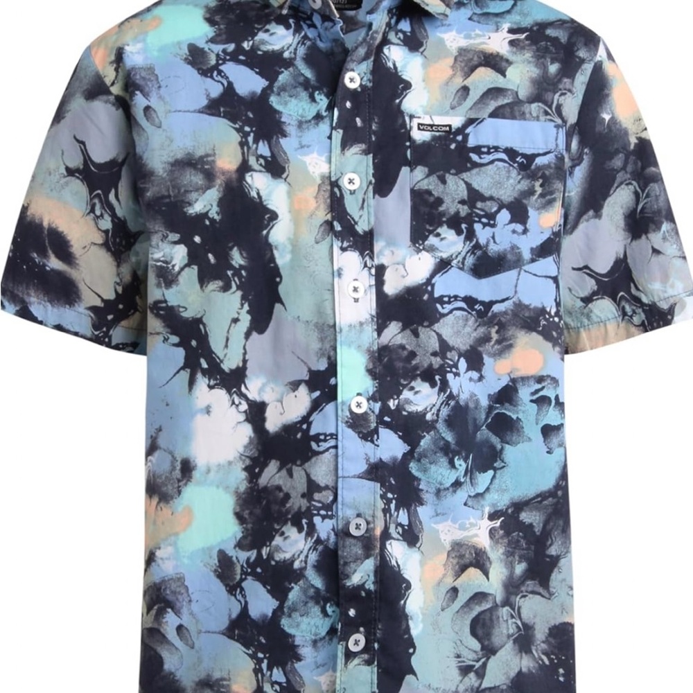Volcom Youth Warbler Button Down Shirt NWT Size L (14)